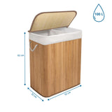 Dibujo dimensional de la Cesta de ropa FALSTER XL B con 62 x 52 x 32 cm y capacidad de 100 L de hjh LIVING