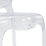 Estructura de plástico transparente con ornamentos de la silla de cuatro patas CRISTALIO de hjh LIVING