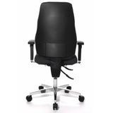 Vista posterior de la Silla de oficina profesional P91 AL.G3 en negro con base pulida de Topstar