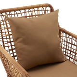 Cojín marrón en el trenzado de la silla tapizada Tavaro Korvik de hjh LIVING
