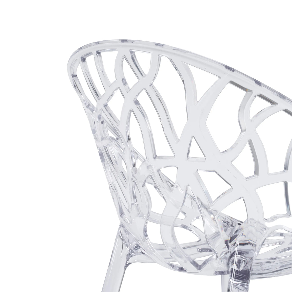 Respaldo de malla de plástico transparente de la silla de cuatro patas Artifo T de hjh LIVING