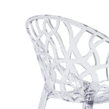 Respaldo de malla de plástico transparente de la silla de cuatro patas Artifo T de hjh LIVING