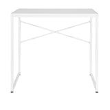 Escritorio blanco EASY UP H I con estructura minimalista y travesaño en X de hjh OFFICE – vista de 360° (vista frontal 0°)