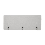 Separador de mesa FLEXMIUT D 160 en gris claro jaspeado con tres clips de fijación de hjh OFFICE