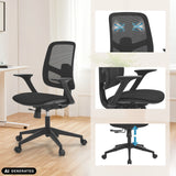 Silla Home Office Malio en negro con respaldo de malla y base regulable en altura de hjh OFFICE (imagen generada por IA)