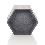 Separador hexagonal de fieltro gris FLEXMIUT STORE S de hjh OFFICE – vista de 360° (vista frontal 0°)