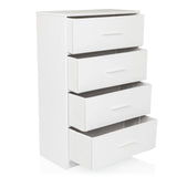 Cómoda blanca ESTORIA con cuatro cajones y tiradores sencillos de hjh LIVING