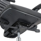 Parte inferior del asiento con palancas de ajuste de la silla de oficina profesional ERGO LINE II PRO en negro de hjh OFFICE