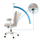 Respaldo ajustable con un ángulo de inclinación de 90° de la Silla de oficina profesional NESTORA de hjh OFFICE