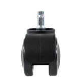 Ruedas para sillas 5x ROLO ESD 10mm/50mm negras para suelos duros con pin de metal plateado de hjh OFFICE