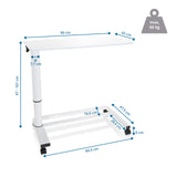 Dibujo técnico del escritorio de pie STAND II con superficie de trabajo de 90 × 42 cm de hjh OFFICE