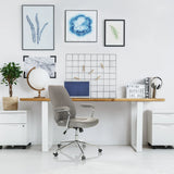 Sillón de oficina Home Office THEO I gris con respaldo acolchado y ruedas de hjh OFFICE