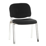 Silla de cuatro patas XT 600 C negra con asiento y respaldo acolchados de hjh OFFICE – vista de 360° (vista frontal 20°)