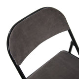 Respaldo de terciopelo gris oscuro de la silla plegable TUDELA I de hjh OFFICE