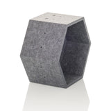 Separador hexagonal de fieltro gris FLEXMIUT STORE S de hjh OFFICE – vista de 360° (vista frontal en diagonal 60°)