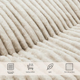 Tela de pana beige del Pufs Sitzolo R de hjh LIVING