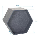 Dibujo dimensional del separador FLEXMIUT STORE B de 62,5 × 54,5 cm de hjh OFFICE