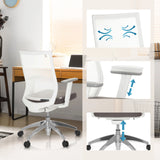 Respaldo transpirable, reposabrazos regulables en altura y pistón de gas de la Silla de oficina profesional ASPEN WHITE de hjh OFFICE
