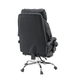 Vista trasera del Sillón de oficina Home Office Relax Legoro en negro con base cromada de MyBuero