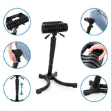 Asiento de pie TOP WORK 33 negro regulable en altura con asiento acolchado y base de hjh OFFICE