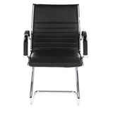 Silla de viga voladiza PARMA V negra con travesaños y reposabrazos de hjh OFFICE – vista de 360° (vista frontal 0°)