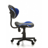 Silla giratoria para niños KIDDY GTI-2 en color gris azulado con respaldo de malla y base de cinco ruedas de hjh OFFICE – vista de 360° (vista lateral 80°)