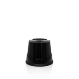 Taburete bajo TIO-S negro con superficie antideslizante de hjh OFFICE – vista de 360° (vista frontal 0°)