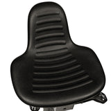 Asiento negro con nervaduras horizontales del asiento de pie TOP WORK 34 de hjh OFFICE