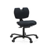 Silla de oficina EvoShift con tapizado de tela negra y cinco ruedas de hjh OFFICE
