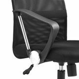Reposabrazos con puntal cromado del Sillón de oficina Home Office PURE NET en negro de hjh OFFICE