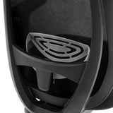 Soporte lumbar con cubierta de plástico gris de la silla de oficina profesional Vivadapt en negro de hjh OFFICE