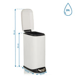 Dibujo dimensional de la papelera CLEAN SLIM con un volumen de 20 l y una altura de 85 cm de hjh OFFICE