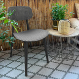 Silla de exterior gris ARTIFO HOL con asiento y respaldo perforados de hjh OFFICE