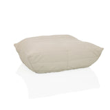 Pufs Sitzolo Podi color beige con funda de tela acanalada de hjh LIVING – vista de 360° (vista frontal 15°)