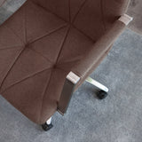 Tapicería de tela marrón medio con costuras decorativas de la Silla Home Office SARANTO II de hjh OFFICE