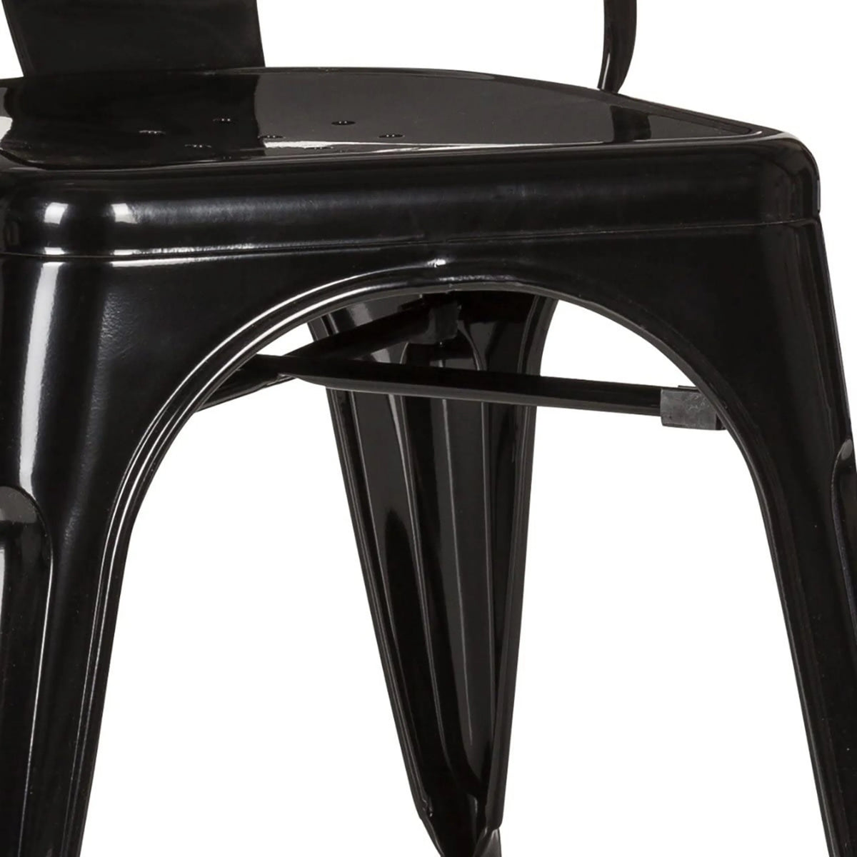 Estructura inferior con refuerzo de la silla de comedor VANTAGGIO COMFORT en negro de hjh OFFICE