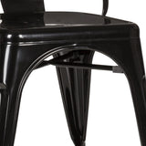 Estructura inferior con refuerzo de la silla de comedor VANTAGGIO COMFORT en negro de hjh OFFICE