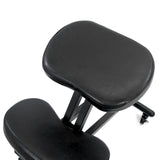 Asiento y almohadilla para rodillas negros de la silla ergonómica de rodillas ORTHONI de hjh OFFICE