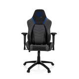 Silla gaming GAMEBREAKER POLARYS I en color gris azulado con reposabrazos y base de cinco ruedas de hjh OFFICE – vista de 360° (vista frontal 0°)