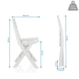 Dibujo técnico de la Silla de exterior TRAVANO con una altura de 80 cm de hjh LIVING