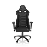 Schwarzer Gamingstuhl GAMEBREAKER SX 04 mit gesteppter Rückenlehne und Fußkreuz mit fünf Rollen von hjh OFFICE – 360-Grad-Ansicht (Frontansicht 0°)