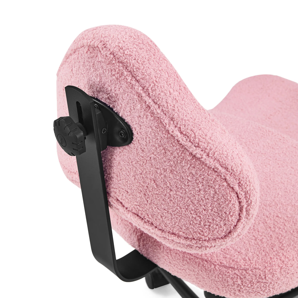 Mecanismo de ajuste negro y tapizado rosa texturizado de la silla de meditación Asanasit de hjh LIVING