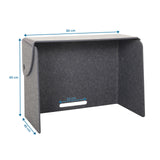 Plano dimensional del separador de mesa FLEXMIUT FOLD de 80 × 60 cm de hjh OFFICE