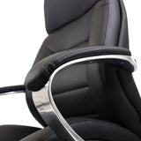 Reposabrazos acolchado con estructura cromada de la Silla giratoria BRENTON XXL de hjh OFFICE