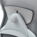 Soporte lumbar ajustable en altura de la silla de mostrador Top Work 44 W en gris de hjh OFFICE