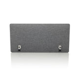 Separador de mesa FLEXMIUT 3D gris con dos fijaciones de mesa de hjh OFFICE – vista de 360° (vista frontal 0°)