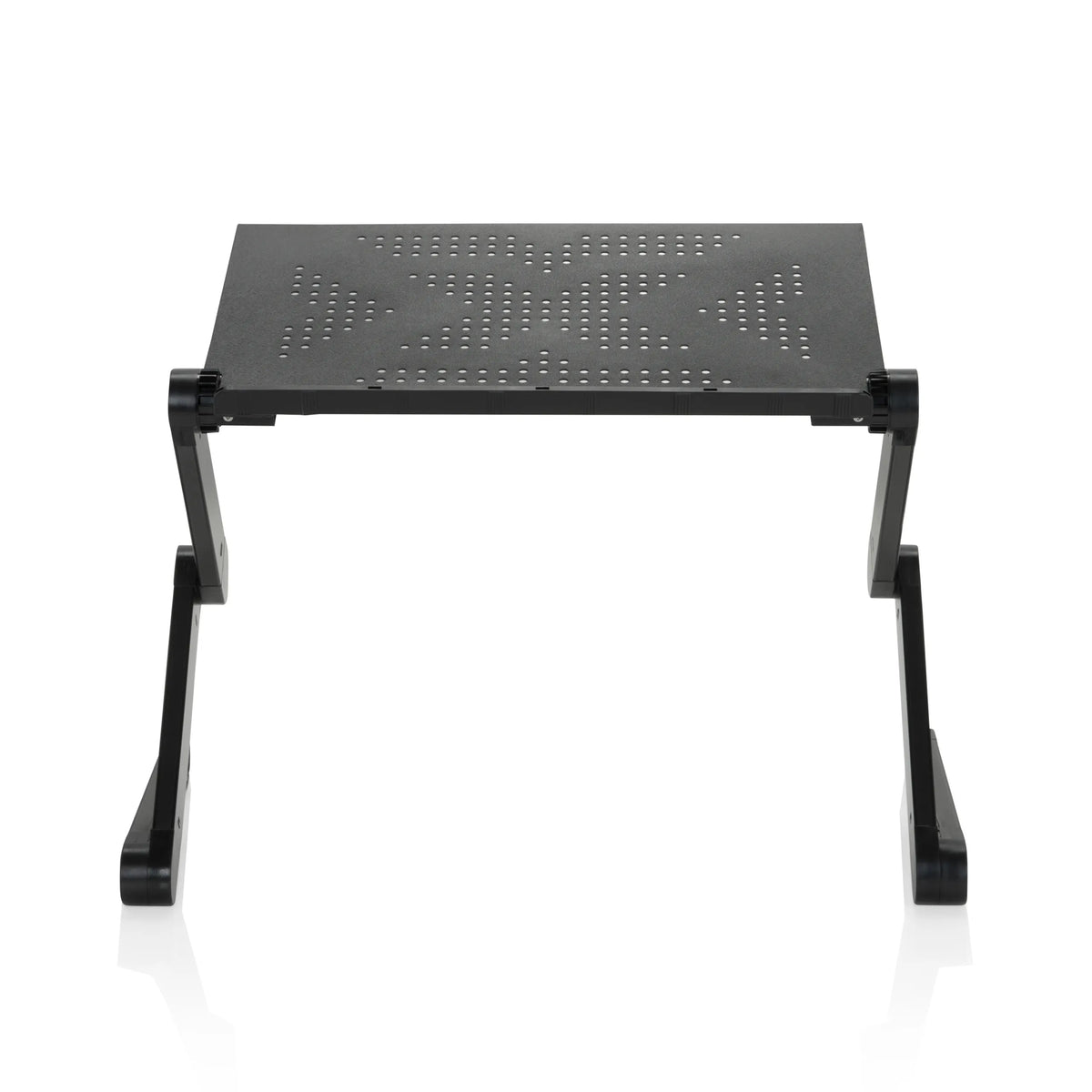 Ensayo de escritorio VM-SA II negro con placa perforada y dos patas de hjh OFFICE – vista de 360° (vista frontal 0°)