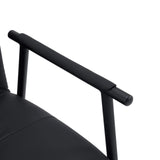 Reposabrazos de cuero sintético negro de la silla tapizada Lifea Flex de hjh LIVING