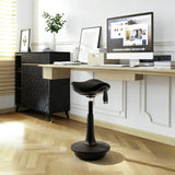 Asiento de pie Balance Sit Ergo negro con asiento acolchado y base redonda de hjh OFFICE