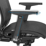 Reposabrazos ajustable de la silla de mostrador TOP WORK 78 en negro de hjh OFFICE
